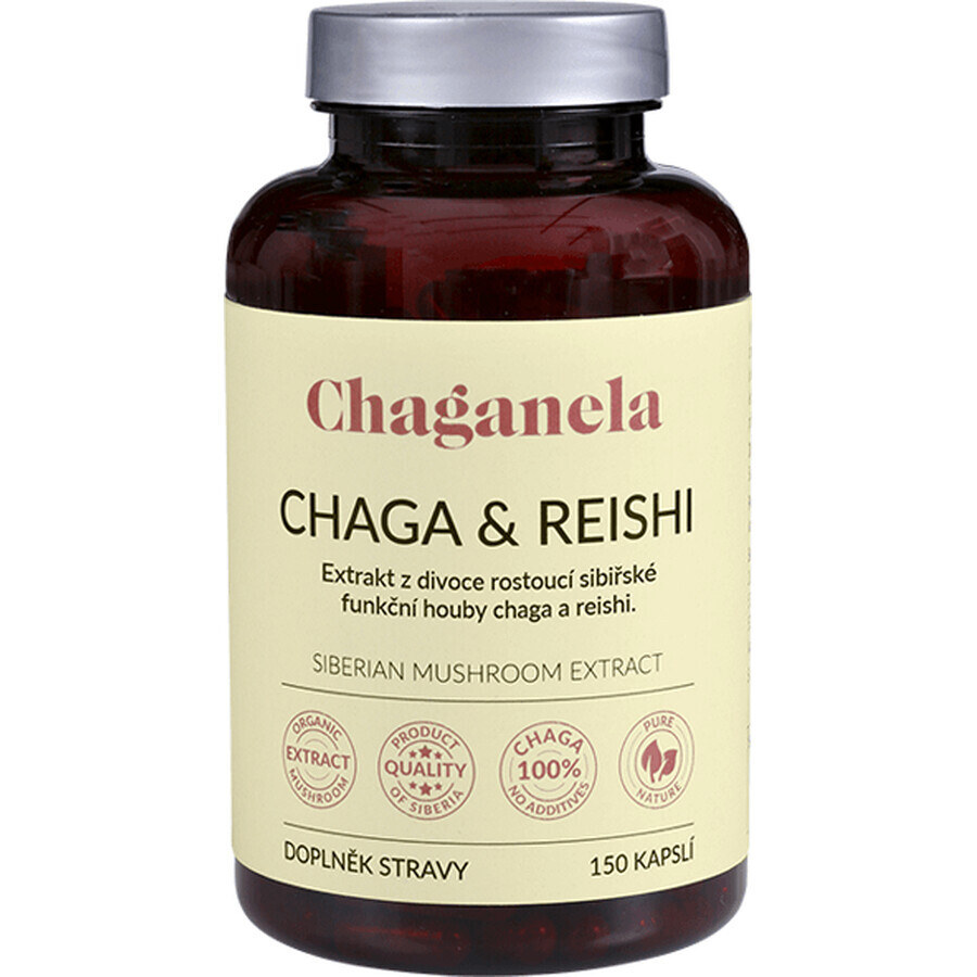 Chaganela Chaga Extrakt mit Reishi 150 Kapseln