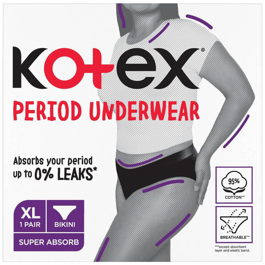 Kotex® Sous-vêtements menstruels XL