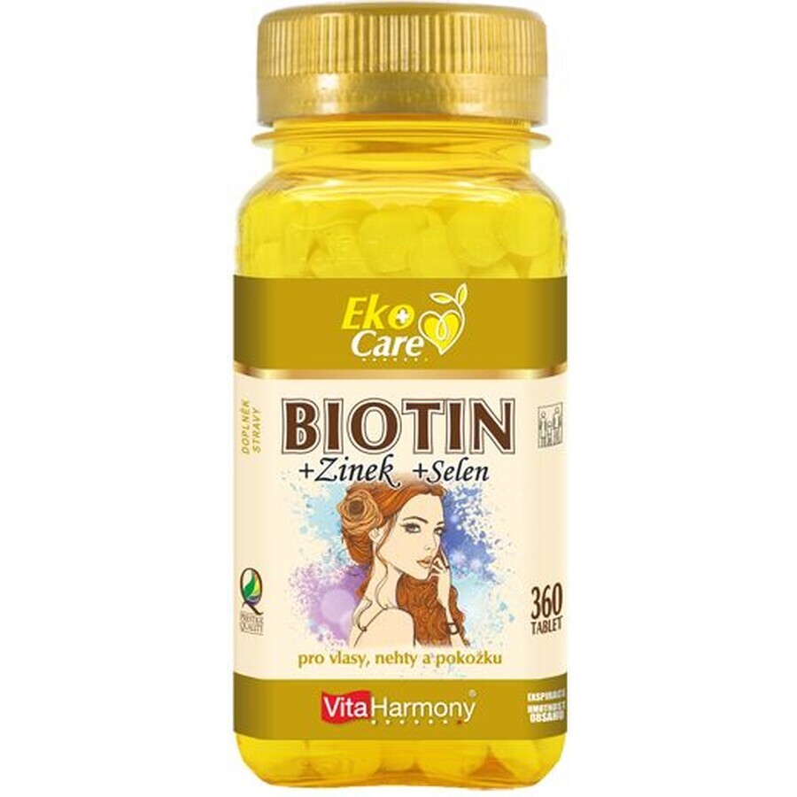 VitaHarmony Biotin 300 µg + Selenium + Zinc 360 tablets