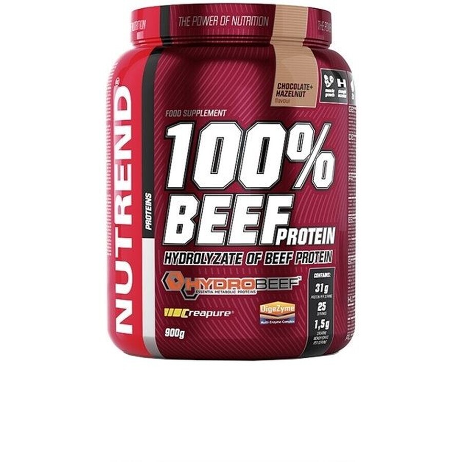 Nutrend 100% Beef Protein Ciocolată și alune 900 g