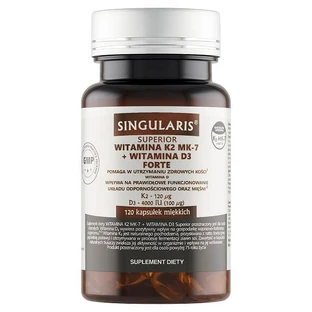 Singularis Superior Vitamin K2 MK7 + Vitamin D3 Forte, 120 capsules