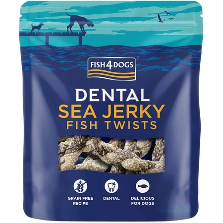Fish4Dogs Dental treats for dogs sea fish - rolls 100 g