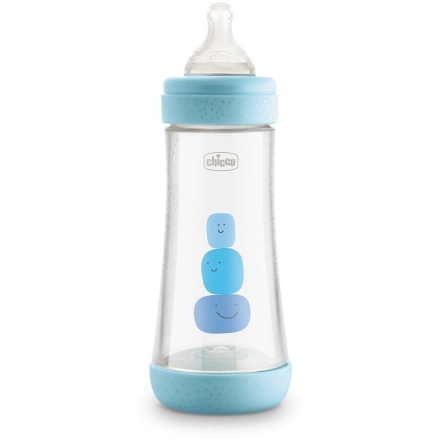 Biberon en silicone Chicco Perfect 5, garçon 300 ml