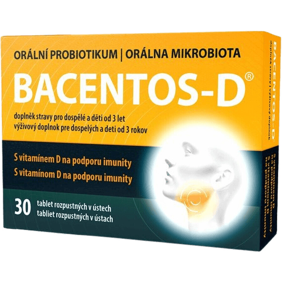 BACENTOS-D oral probiotic 30 tablets