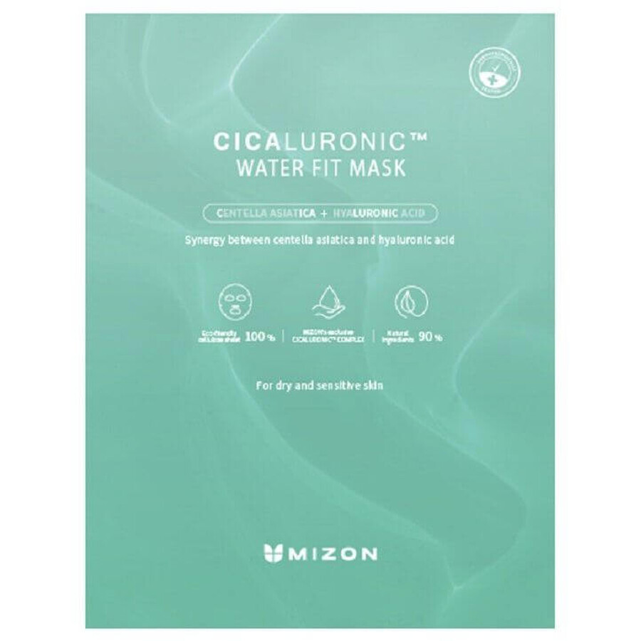 Mizon Cicaluronic Cicaluronic Water Fit Mask - Soothing vegan mask 24 g