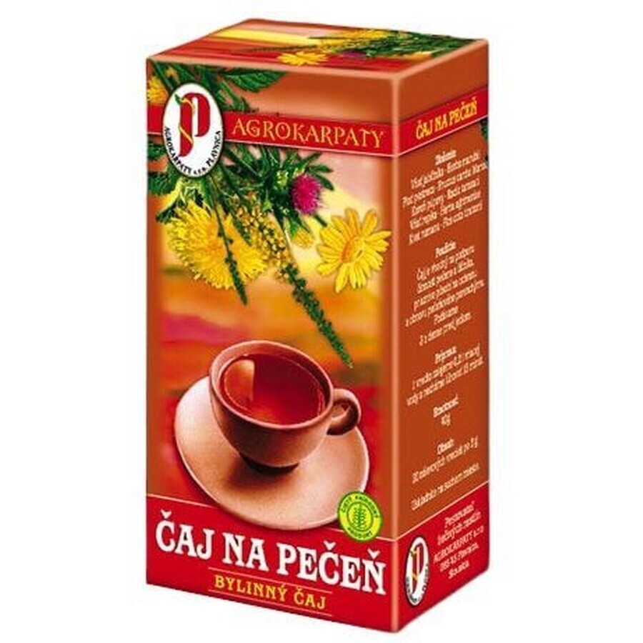Agrocarps Lever en galblaas puur natuur kruidenthee zakje 20 x 2 g