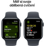 Apple Watch SE GPS 40 mm Midnight aluminium behuizing met Midnight sportband - M/L Apple Watch SE GPS 40 mm Midnight aluminium behuizing met Midnight sportband - M/L