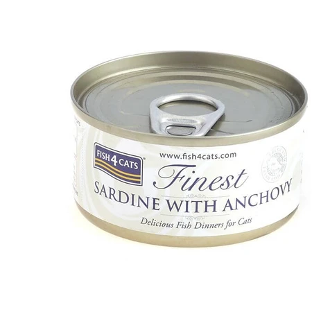 Fish4Cats Kattenvoer in blik Finest Sardines met ansjovis 70 g