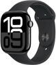 Apple Watch Series 10 GPS + Cellular 46mm Jet Black 46mm Aluminum Case with Black Sport Band - M/L