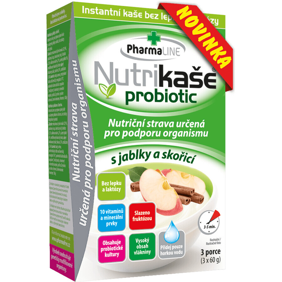 Nutrikaša probiotic with apple and cinnamon 3 x 60 g