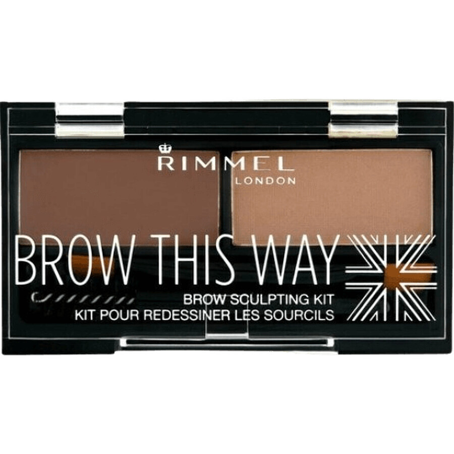 Rimmel London Brow This Way Brow Palette 003 Dunkelbraun 1,1 g