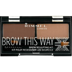 Rimmel London Brow This Way Brow Palette 003 Dunkelbraun 1,1 g Rimmel London Brow This Way Brow Palette 003 Dunkelbraun 1,1 g