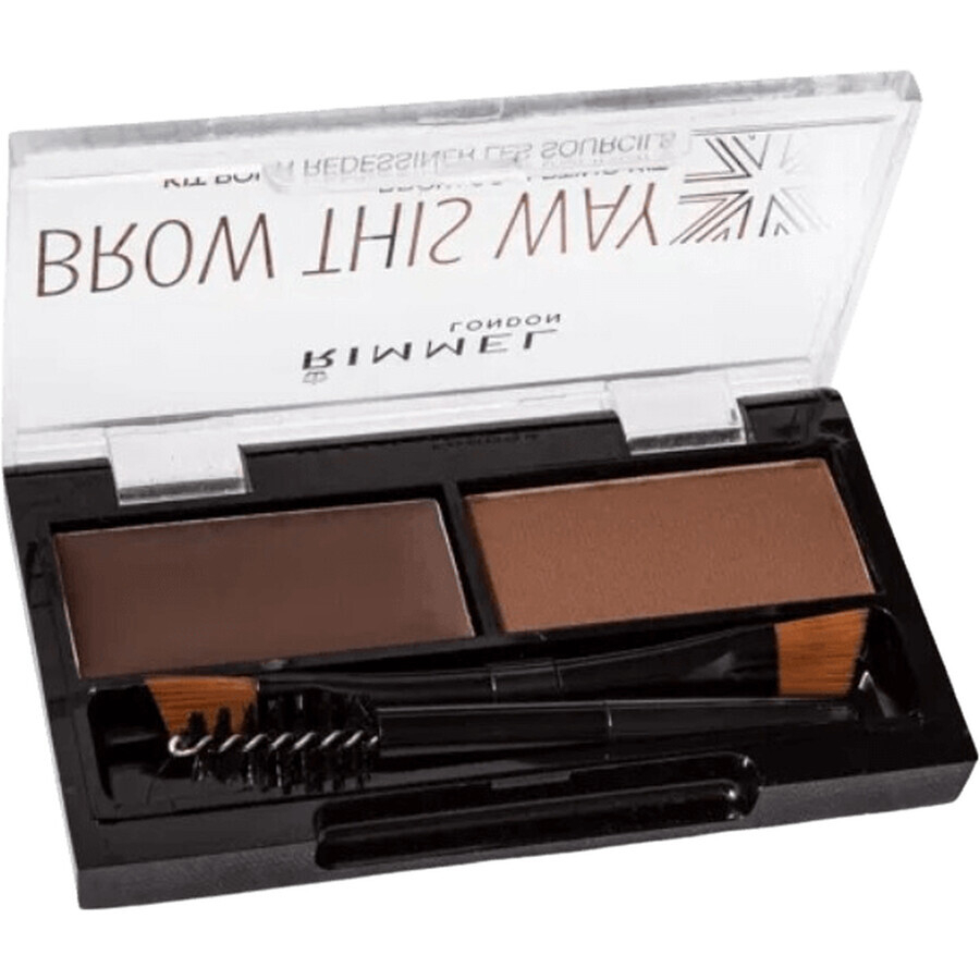 Rimmel London Brow This Way Brow Palette 003 Dunkelbraun 1,1 g