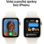 Apple Watch SE GPS + Cellular 44mm Starlight Aluminium Behuizing met Starlight Sport Band - M/L Apple Watch SE GPS + Cellular 44mm Starlight Aluminium Behuizing met Starlight Sport Band - M/L