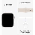 Apple Watch SE GPS + Cellular 44mm Starlight Aluminium Behuizing met Starlight Sport Band - M/L Apple Watch SE GPS + Cellular 44mm Starlight Aluminium Behuizing met Starlight Sport Band - M/L