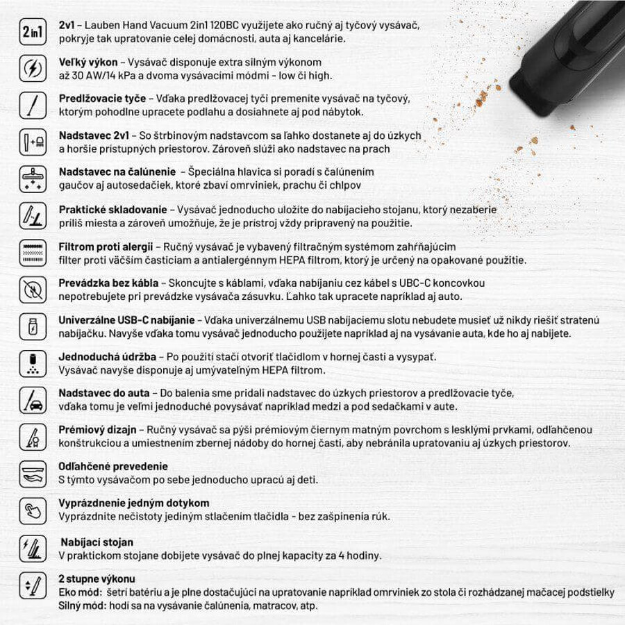 Lauben Aspirator manual 2in1 120BC Aspirator manual 2in1