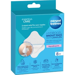 Discos absorbentes de hidrogel con lanolina cicatrizante para niños Canpol 8 unidades