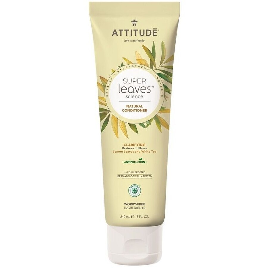 Attitude Balsam Super Leaves cu efect de detoxifiere, luminozitate pentru păr normal și gras 240 ml