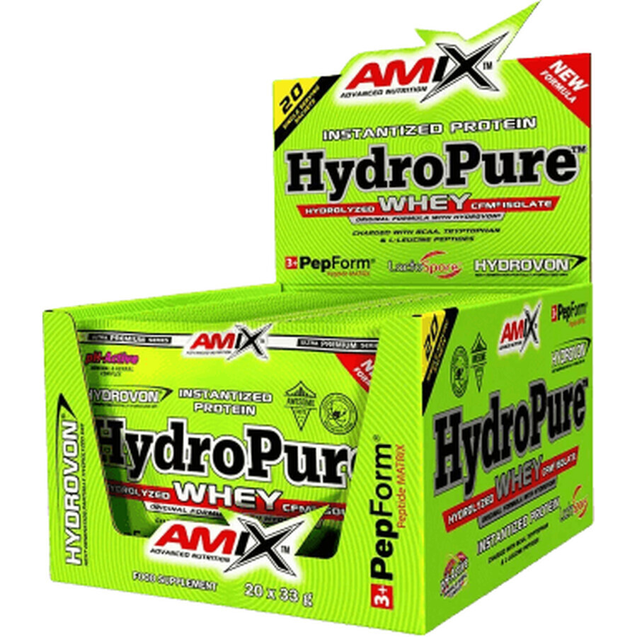 Amix HydroPure Whey Protein Galletas con Mantequilla de Cacahuete 20 x 33 g
