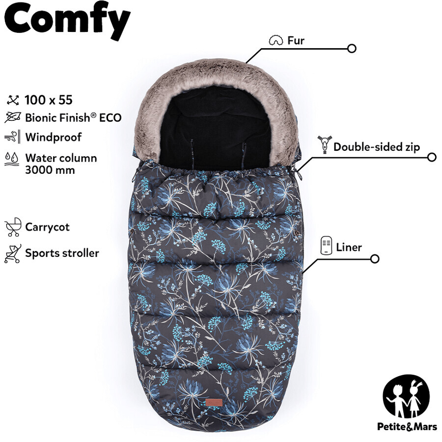 Petite&Mars 4en1 Comfy Fusak Rosa Pétalo