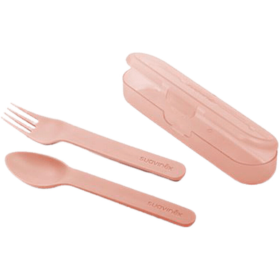 Acquista Set di posate Suavinex con confezione rosa foresta 3 pezzi Set di posate Suavinex con confezione rosa foresta 3 pezzi
