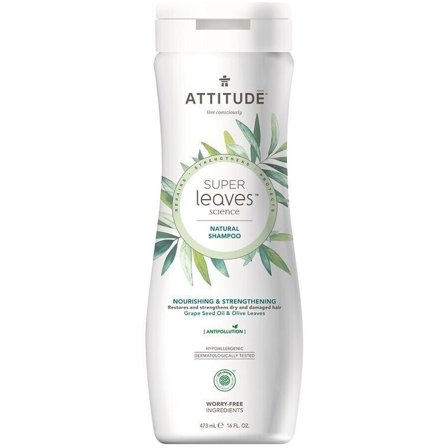 Attitude Super Leaves Detoxifying, nourishing shampoo for dry and damaged hair 473 ml