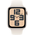 Apple Watch SE GPS 44mm Starlight Aluminum Case with Starlight Sport Bracelet - M/L