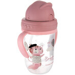 Canpol pentru bebeluși Pahar cu pai care nu curge cu greutate 6m+ Bonjour Paris roz 270 ml Canpol pentru bebeluși Pahar cu pai care nu curge cu greutate 6m+ Bonjour Paris roz 270 ml