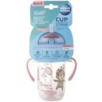 Canpol pentru bebeluși Pahar cu pai care nu curge cu greutate 6m+ Bonjour Paris roz 270 ml Canpol pentru bebeluși Pahar cu pai care nu curge cu greutate 6m+ Bonjour Paris roz 270 ml