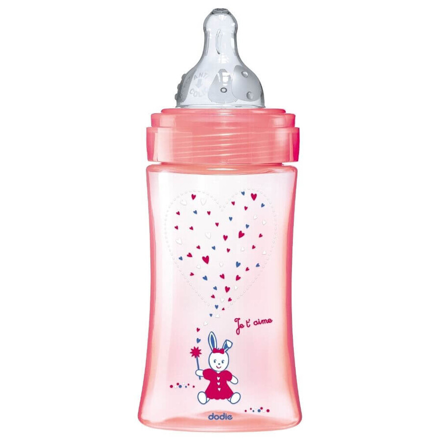Bottle for anti-colic initiation, Unicorn, 270 ml, 0-6 months, Dodie