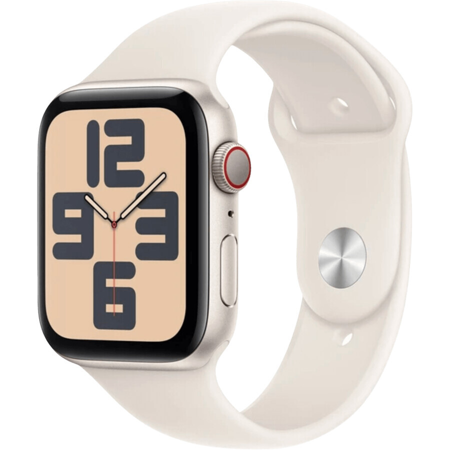 Apple Watch SE (2024) Cellular 40mm, aluminum Star White with Star White Sport Strap M/L