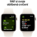 Apple Watch SE (2024) Cellular 40mm, aluminum Star White with Star White Sport Strap M/L
