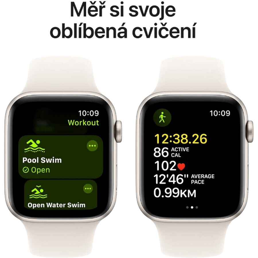 Apple Watch SE (2024) Cellular 40mm, aluminum Star White with Star White Sport Strap M/L