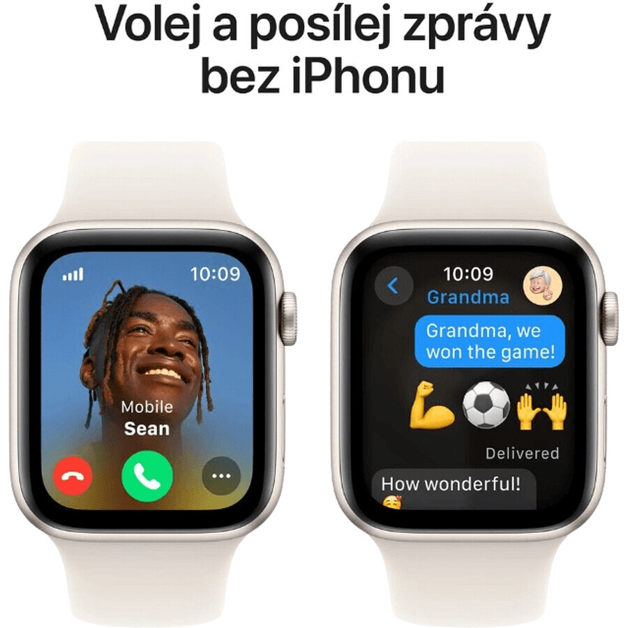 Apple Watch SE (2024) Cellular 40mm, aluminum Star White with Star White Sport Strap M/L