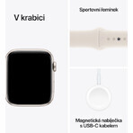 Apple Watch SE (2024) Cellular 40mm, aluminum Star White with Star White Sport Strap M/L