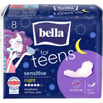 Bella Pentru adolescenți tampoane ultrafine sensibile la noapte 8 buc Bella Pentru adolescenți tampoane ultrafine sensibile la noapte 8 buc