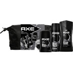 AXE Schwarze Kosmetiktasche für Männer - Deo-Spray + Duschgel + festes Deodorant AXE Schwarze Kosmetiktasche für Männer - Deo-Spray + Duschgel + festes Deodorant