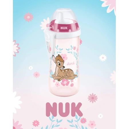 Biberón PP 300 ml + tetina silicona, 6-18 meses, First Choice Disney Bambi, Nuk