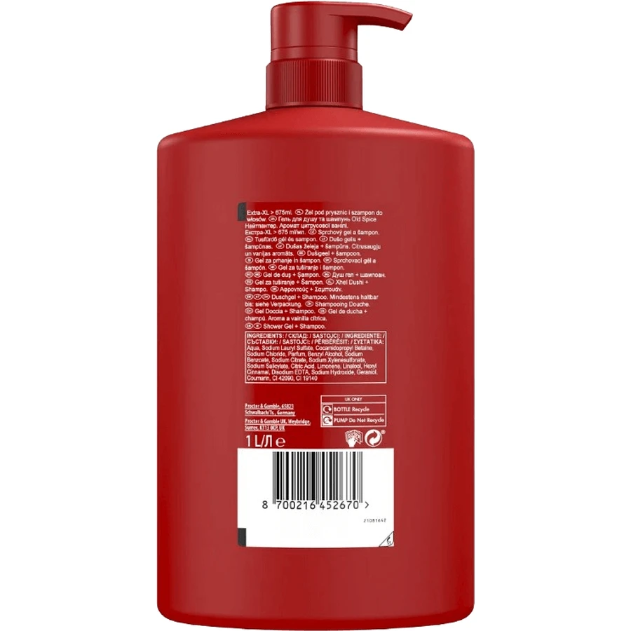 Old Spice Night Panther 3in1 Shower Gel and Shampoo 1000 ml