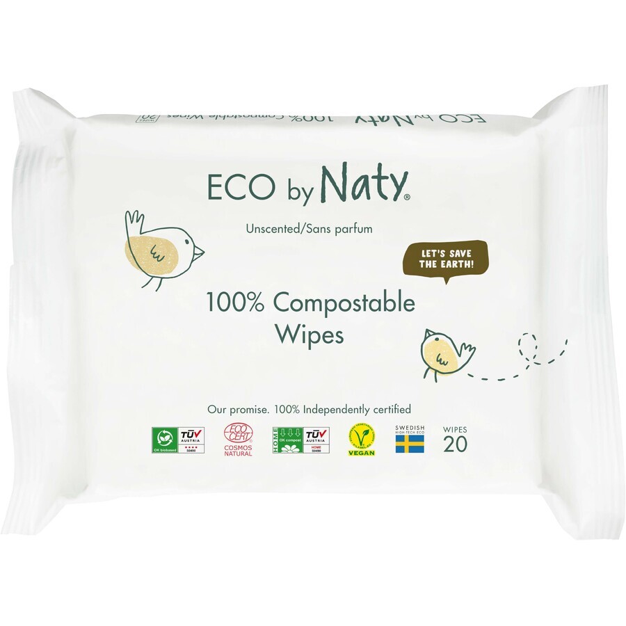 Buy Eco by Naty Sensitive Eco Travel Wet Wipes 20 pcs Eco by Naty Sensitive Eco Travel Wet Wipes 20 pcs