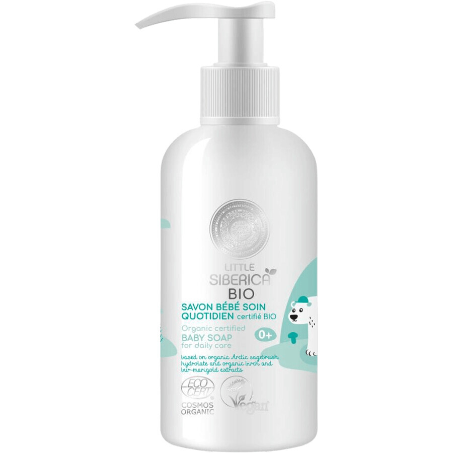 Jabón de bebé ecológico certificado Little Siberica para el cuidado diario 250 ml