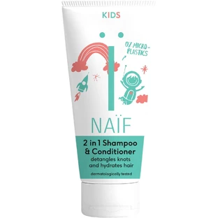 NAÏF Shampooing et après-shampooing bébé 2 en 1 pour un peignage léger 200 ml
