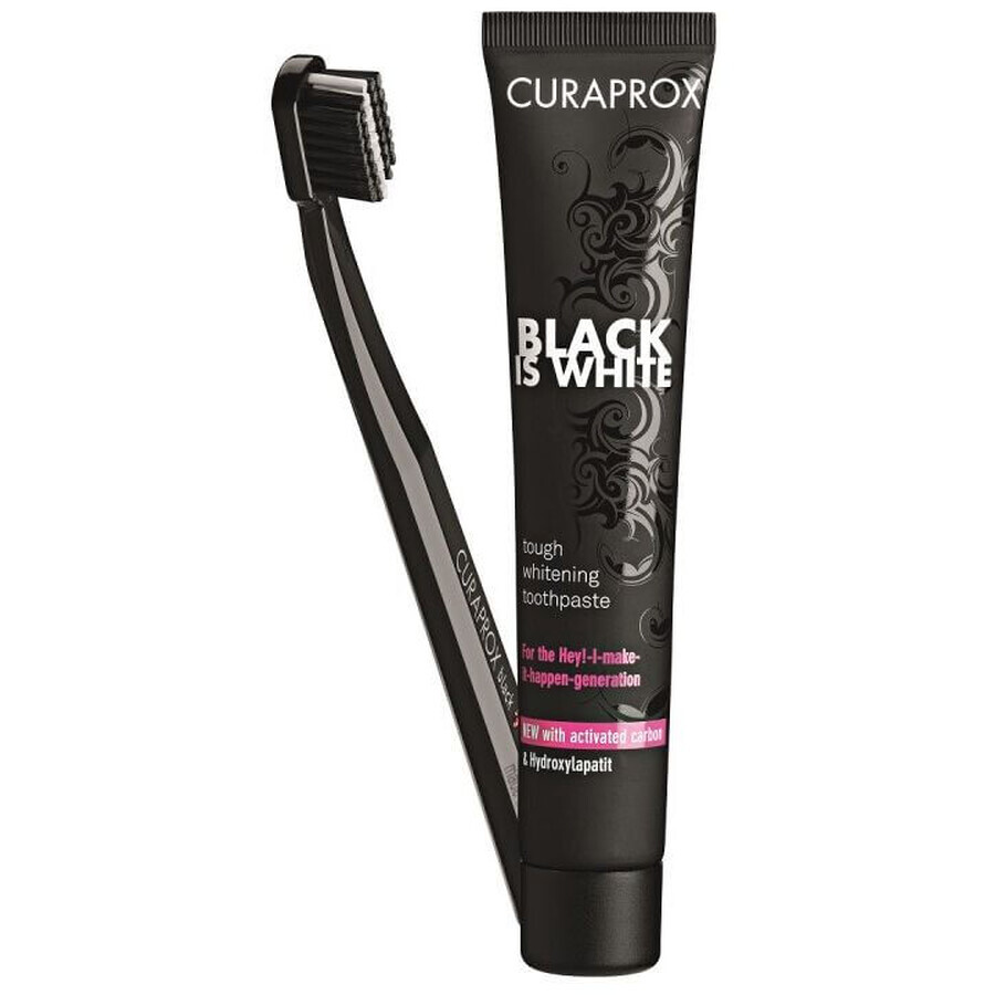 Curaprox Black is White CS 5460 toothpaste + toothbrush CS 5460, 90 ml