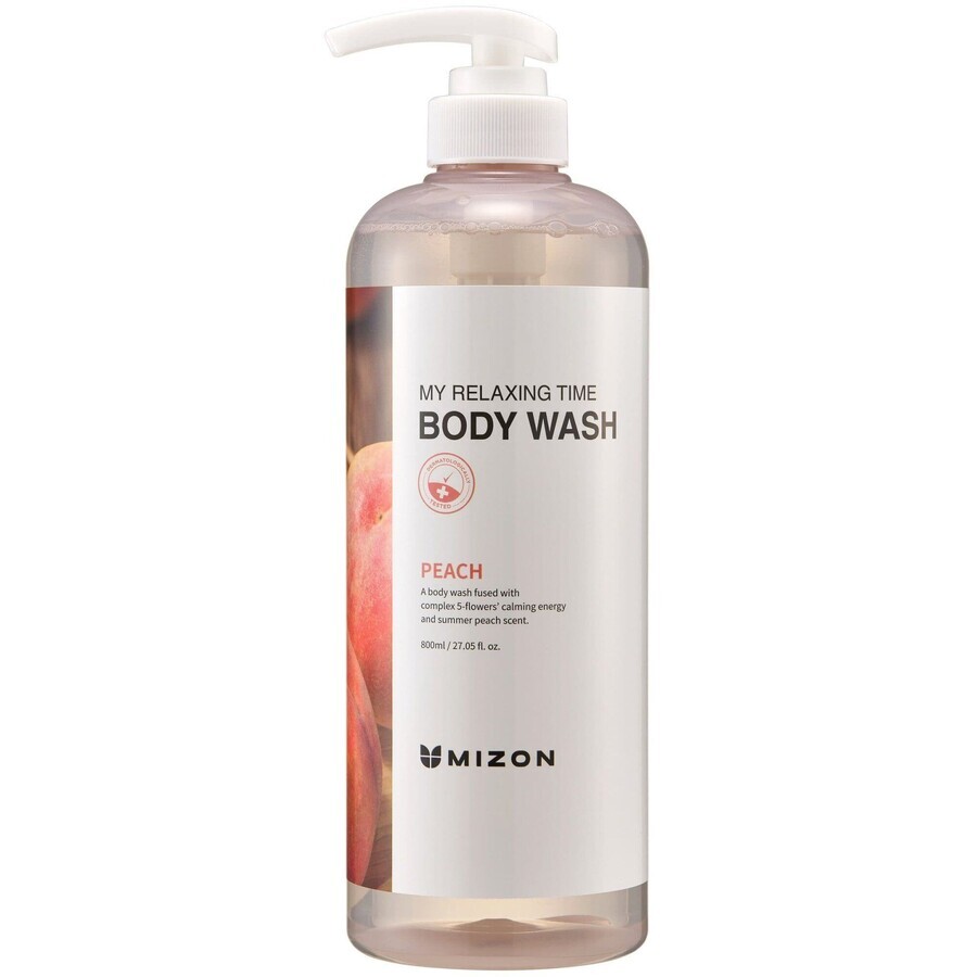 Mizon My Relaxing Time Body Wash Shower Gel Amazing Peach 800 ml