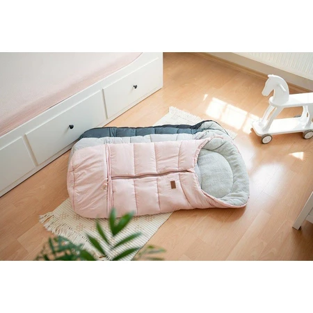 Babero ajustable Petite&Mars 3en1 en rosa empolvado
