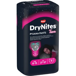 Huggies® Dry Nites Couches larges pour filles 27-57 kg, 9 pièces