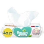 Pampers Doekjes Sensitive, 4 x 52 stuks Pampers Doekjes Sensitive, 4 x 52 stuks