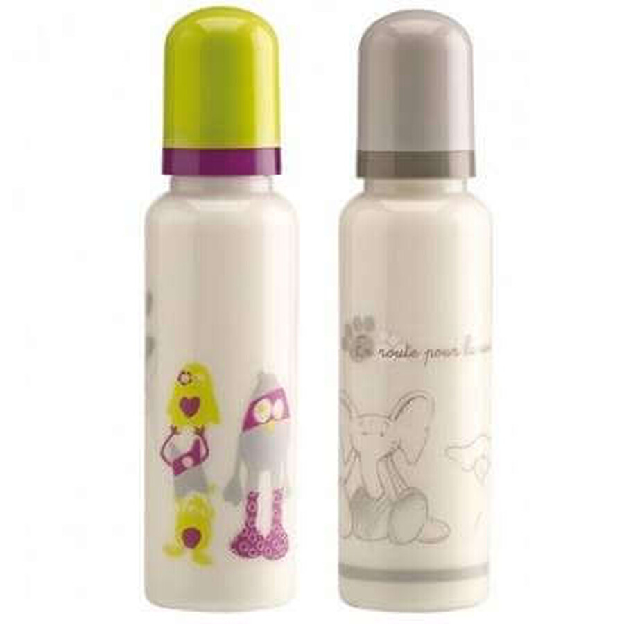 Bottle PP Silicone nipple, 2 pcs, 360ml, 189924, Thermobaby