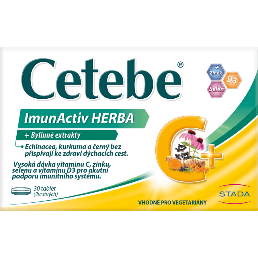 Cetebe ImunActiv Herba + Estratti di erbe 30 compresse