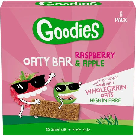 Goodies Oat bars with raspberries and apple 6 x 23 g